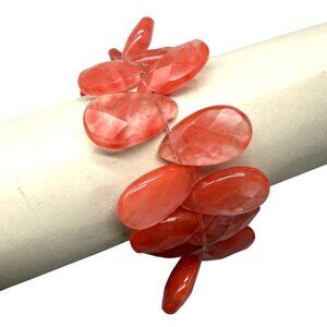 Faceted Quartz? Bead Bracelet  Sterling Silver Toggle Clasp Elegant Jewelry Arti